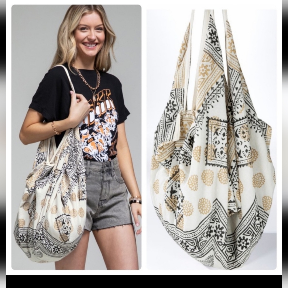 Handcrafted paisley shoulder bag